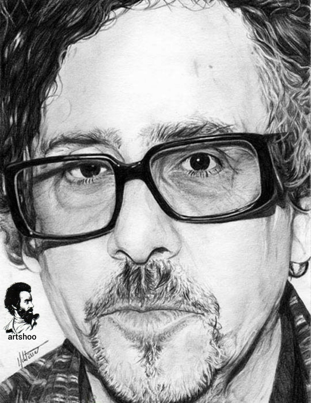 مدل پرتره سیاه قلم